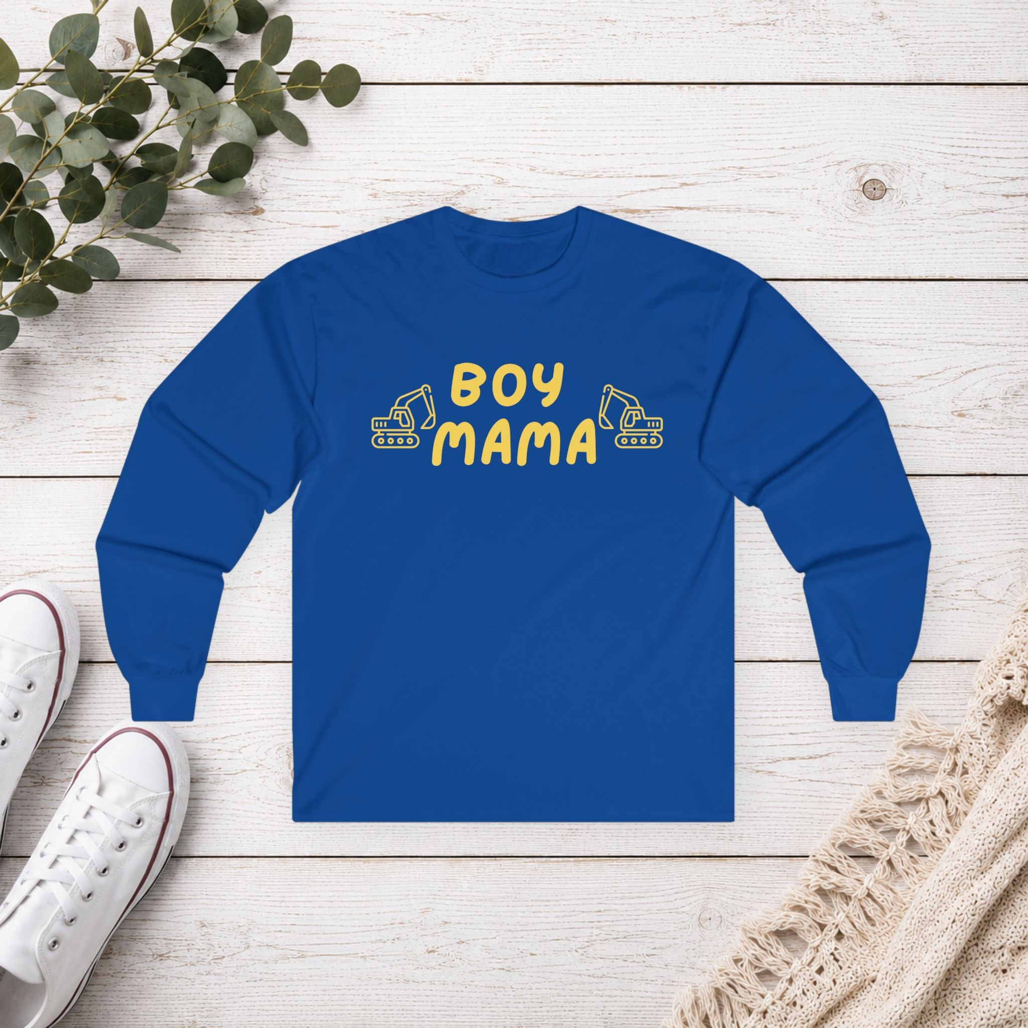 Boy Mama Excavator Shirt | Construction Mom T-Shirt | Heavy Equipment Graphic Tee | Bulldozer Lover Gift | Toddler Mom Shirt