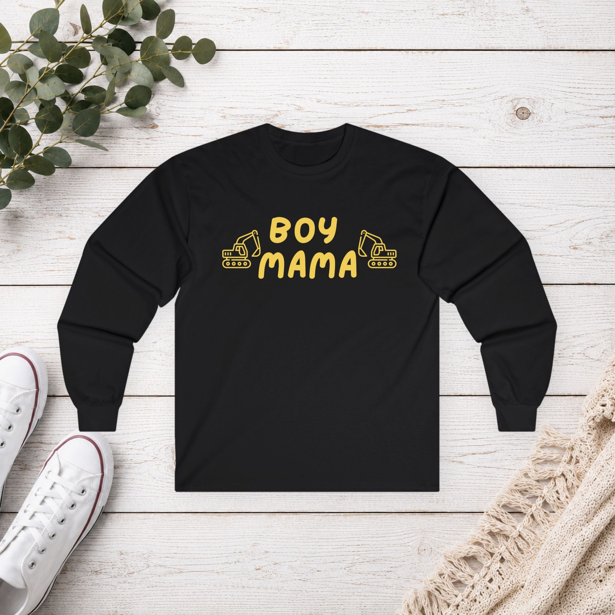 Boy Mama Excavator Shirt | Construction Mom T-Shirt | Heavy Equipment Graphic Tee | Bulldozer Lover Gift | Toddler Mom Shirt