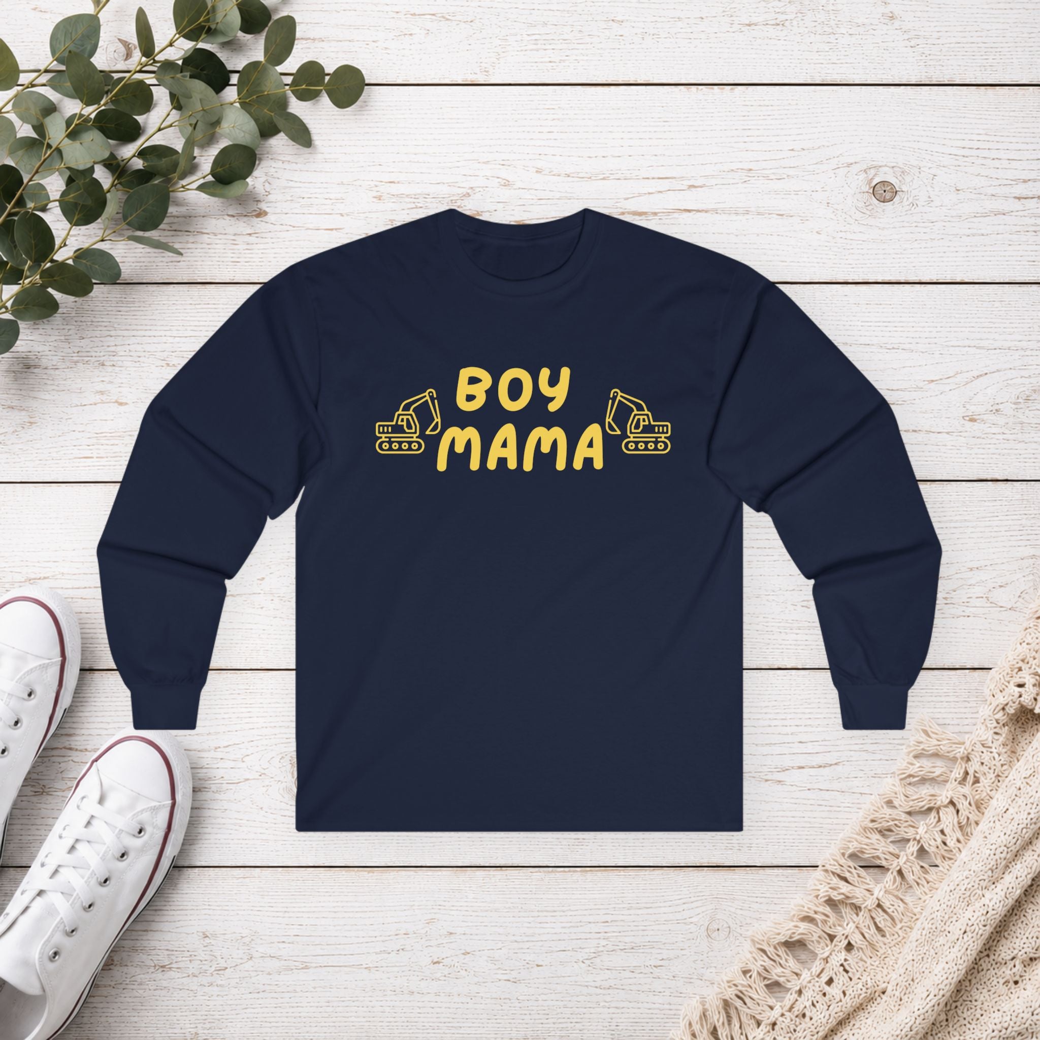Boy Mama Excavator Shirt | Construction Mom T-Shirt | Heavy Equipment Graphic Tee | Bulldozer Lover Gift | Toddler Mom Shirt