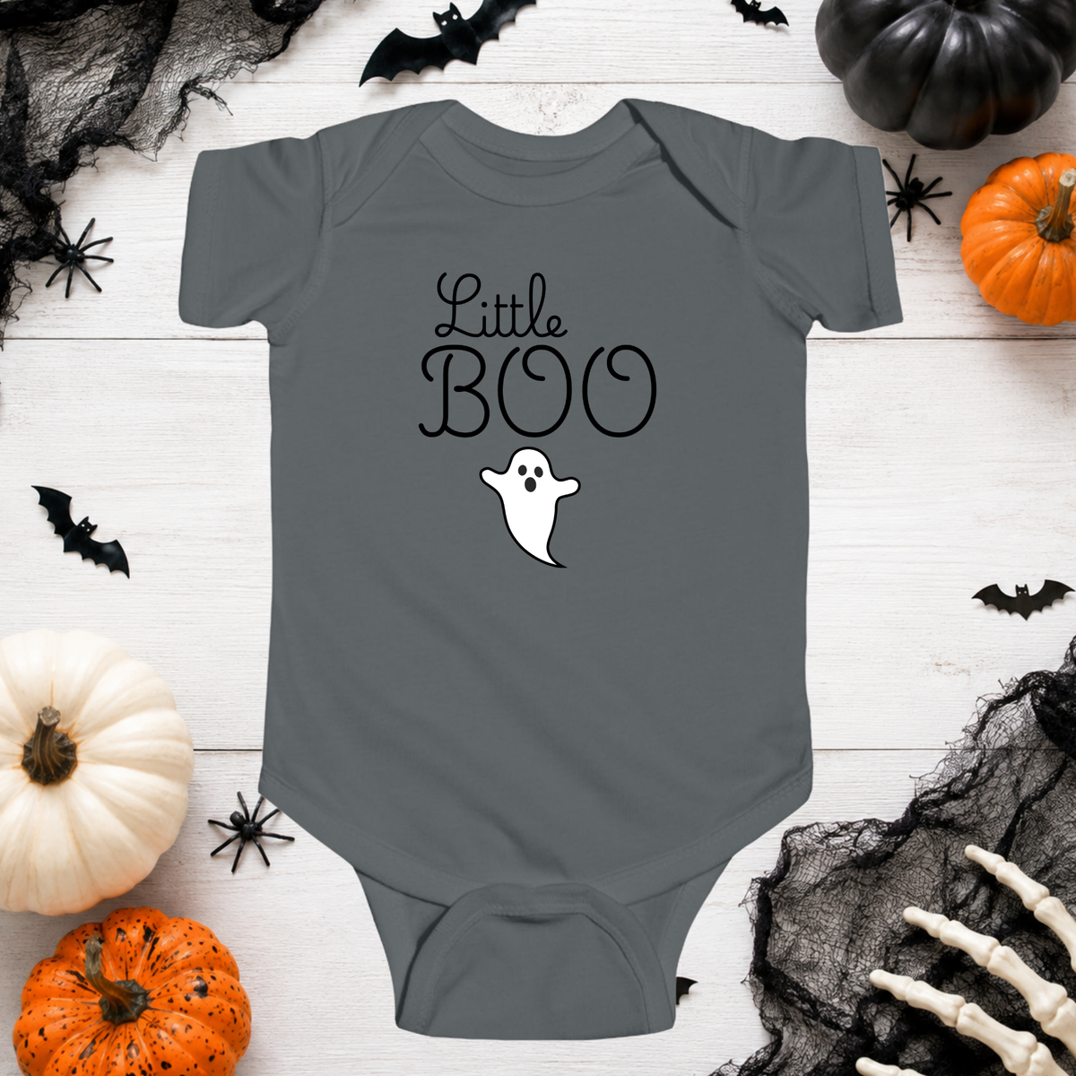 Little Boo Baby Bodysuit, Baby Halloween Outfit, Cute Ghost Onesie, First Halloween Baby Outfit