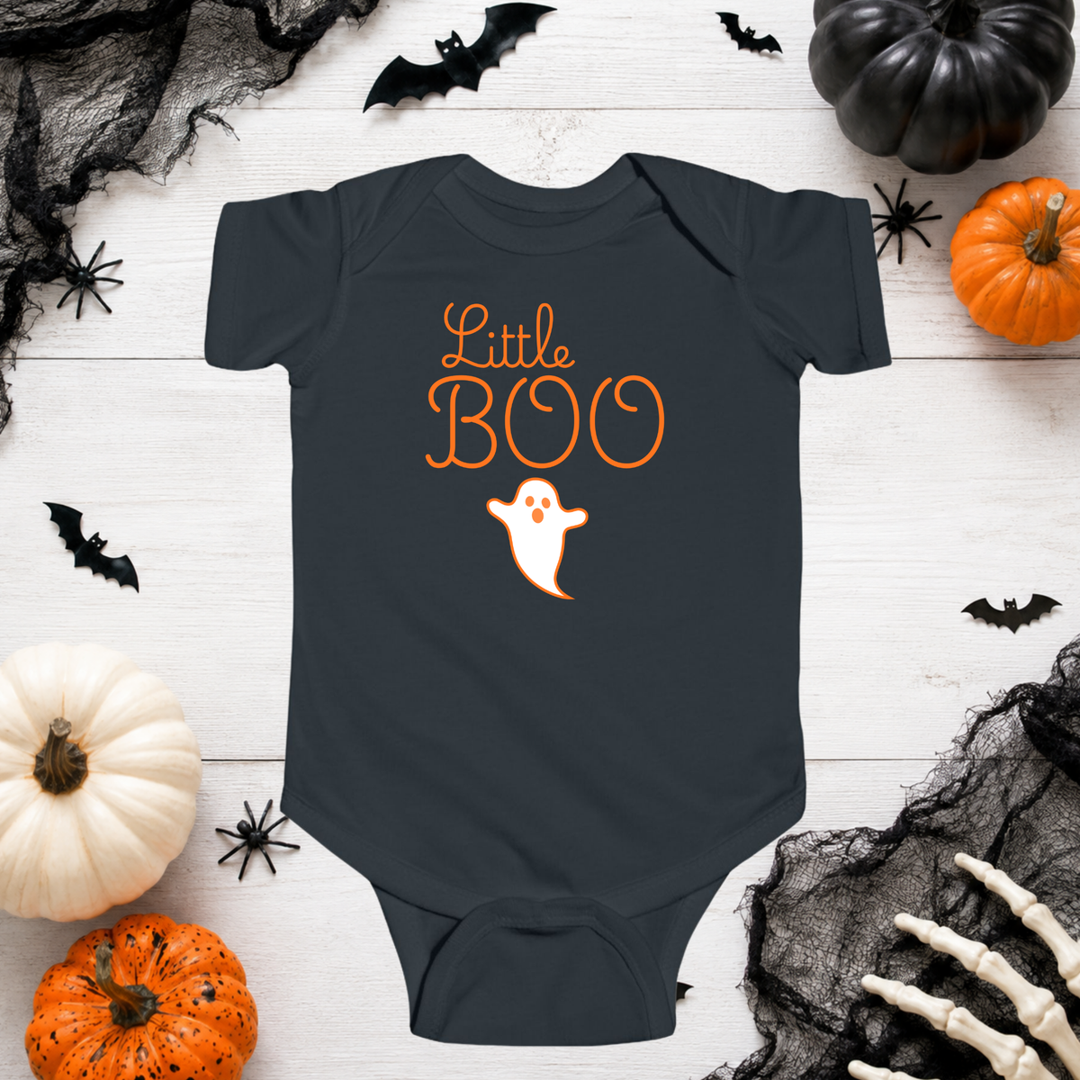 Little Boo Baby Bodysuit, Baby Halloween Outfit, Cute Ghost Onesie, First Halloween Baby Outfit