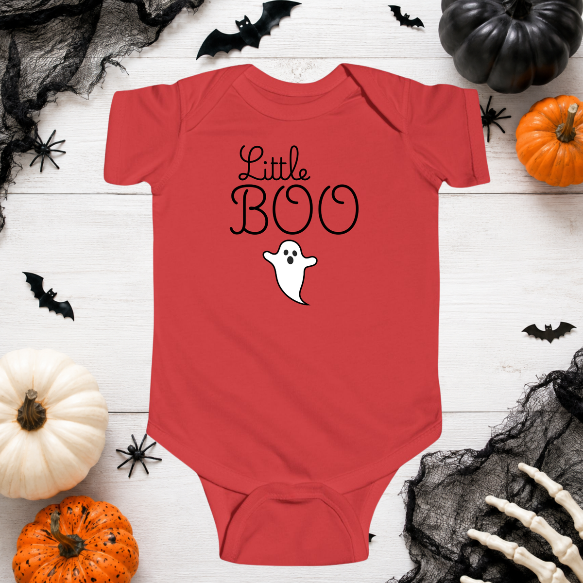 Little Boo Baby Bodysuit, Baby Halloween Outfit, Cute Ghost Onesie, First Halloween Baby Outfit