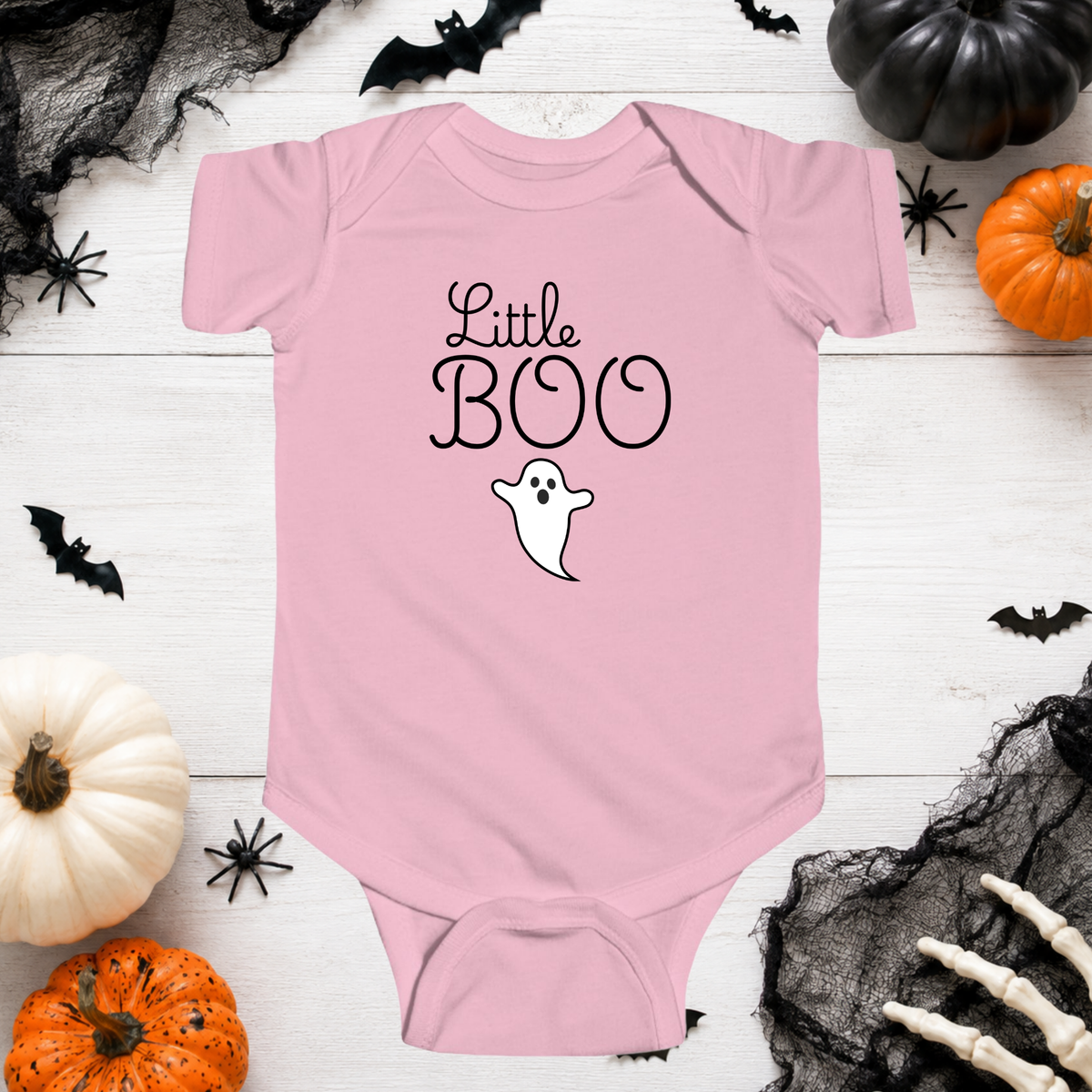 Little Boo Baby Bodysuit, Baby Halloween Outfit, Cute Ghost Onesie, First Halloween Baby Outfit
