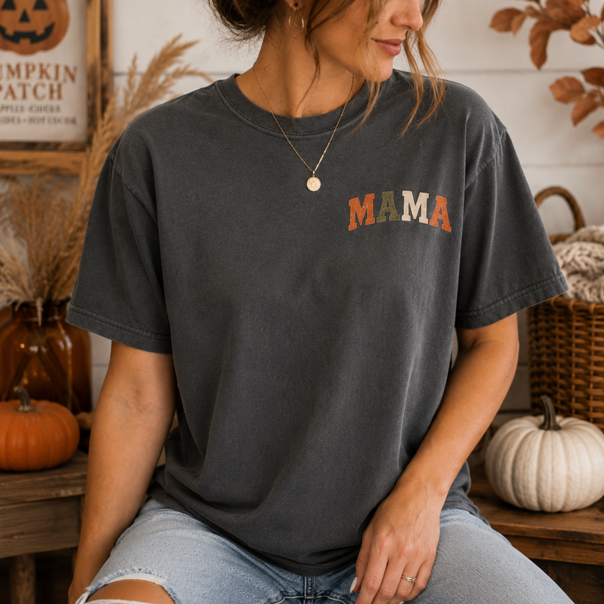 Comfort Colors Halloween Mama Shirt, Just a Mama and Her Little Boos Tee, Boy Mom Halloween Shirt, Vintage Ghost Mama Shirt