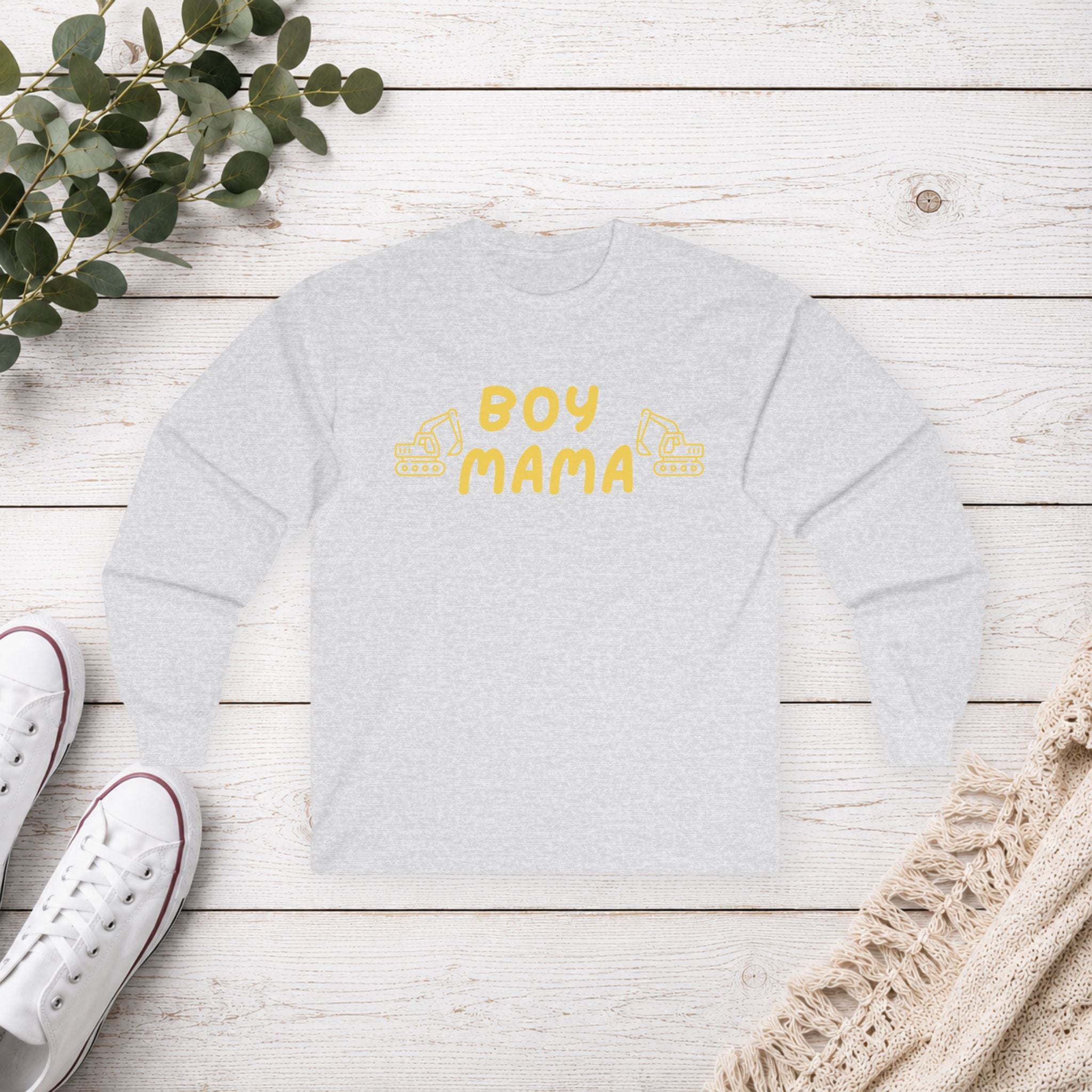 Boy Mama Excavator Shirt | Construction Mom T-Shirt | Heavy Equipment Graphic Tee | Bulldozer Lover Gift | Toddler Mom Shirt