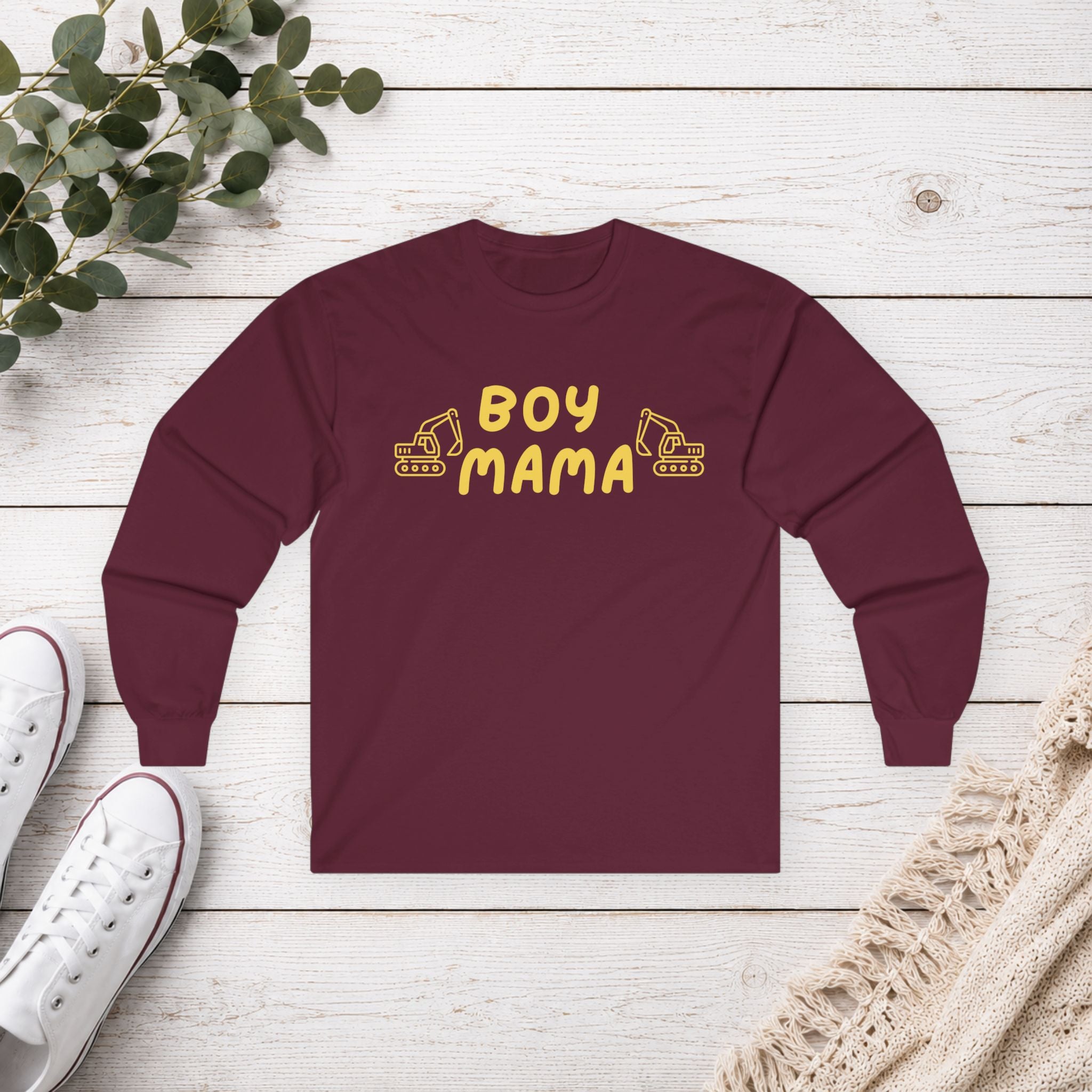 Boy Mama Excavator Shirt | Construction Mom T-Shirt | Heavy Equipment Graphic Tee | Bulldozer Lover Gift | Toddler Mom Shirt