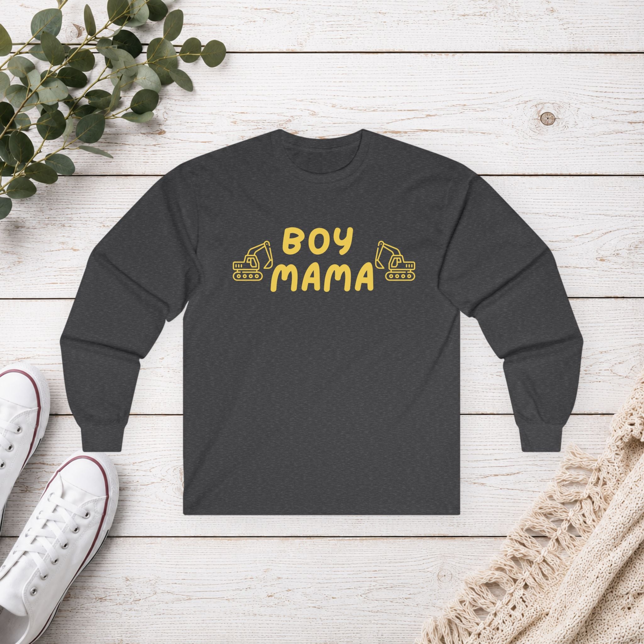 Boy Mama Excavator Shirt | Construction Mom T-Shirt | Heavy Equipment Graphic Tee | Bulldozer Lover Gift | Toddler Mom Shirt