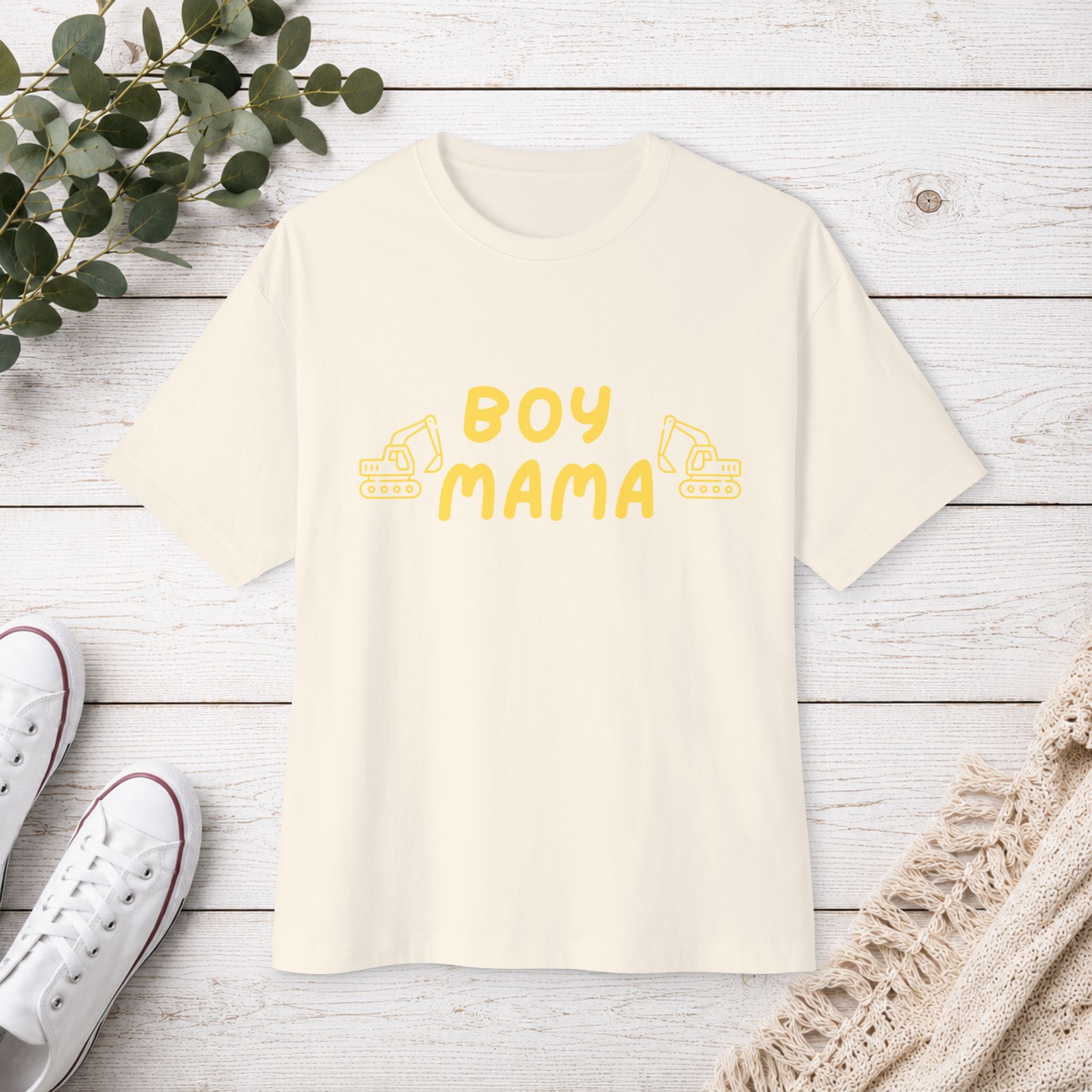 Boy Mama Excavator Shirt, Construction Mom Tee, Heavy Equipment T-Shirt, Dirt Lover Gift, Toddler Boy Mom, Cute Excavator Shirt