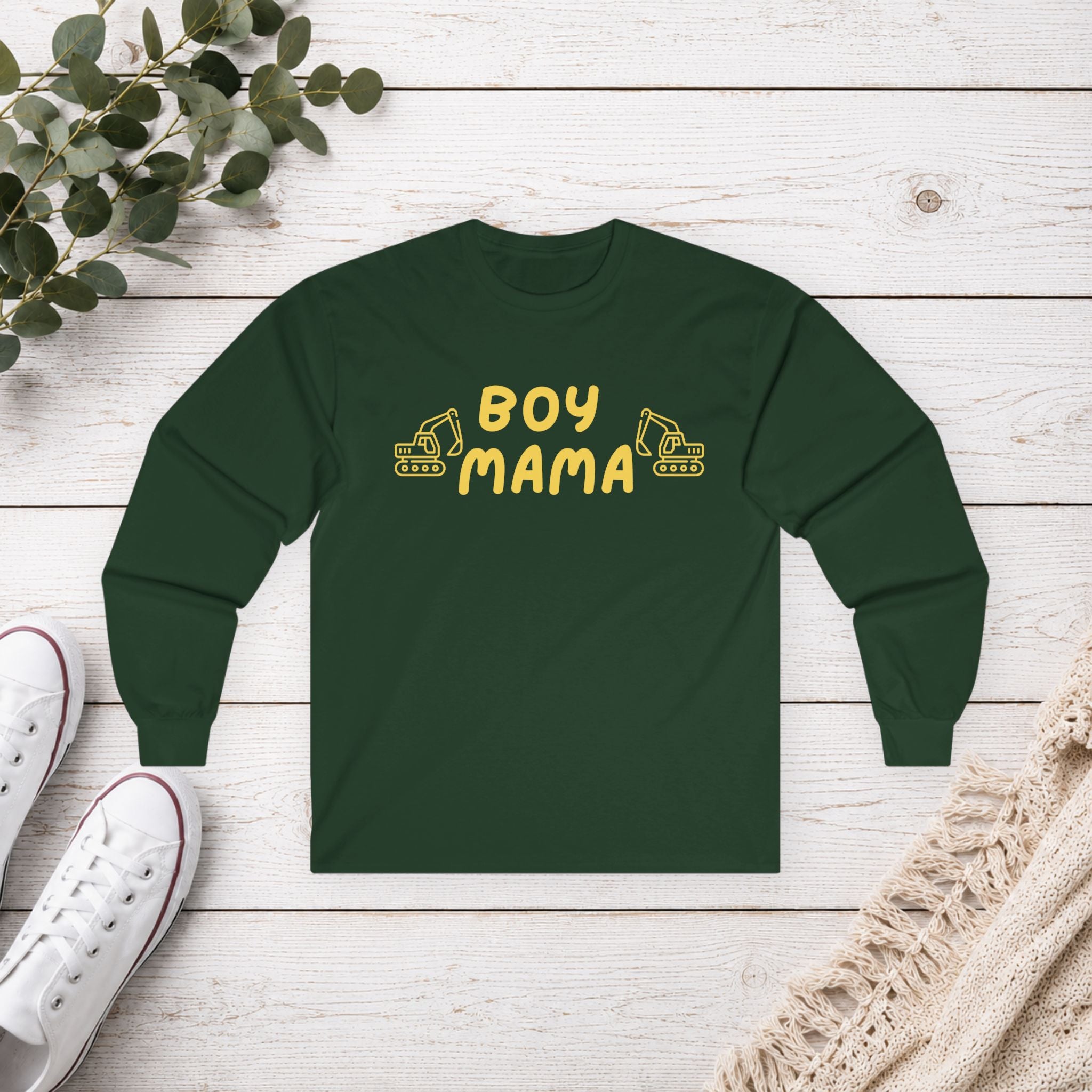 Boy Mama Excavator Shirt | Construction Mom T-Shirt | Heavy Equipment Graphic Tee | Bulldozer Lover Gift | Toddler Mom Shirt