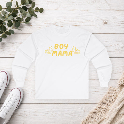 Boy Mama Excavator Shirt | Construction Mom T-Shirt | Heavy Equipment Graphic Tee | Bulldozer Lover Gift | Toddler Mom Shirt