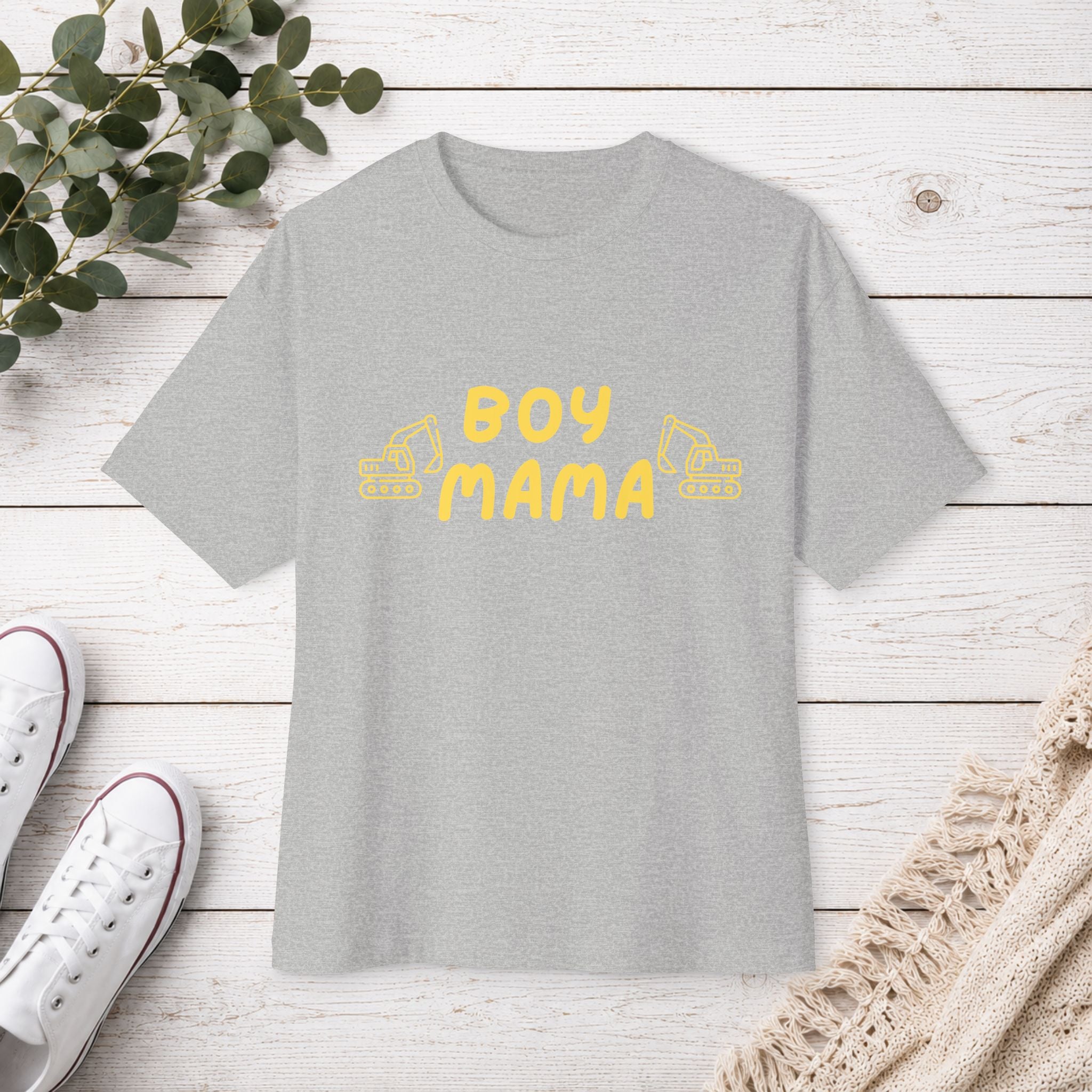 Boy Mama Excavator Shirt, Construction Mom Tee, Heavy Equipment T-Shirt, Dirt Lover Gift, Toddler Boy Mom, Cute Excavator Shirt