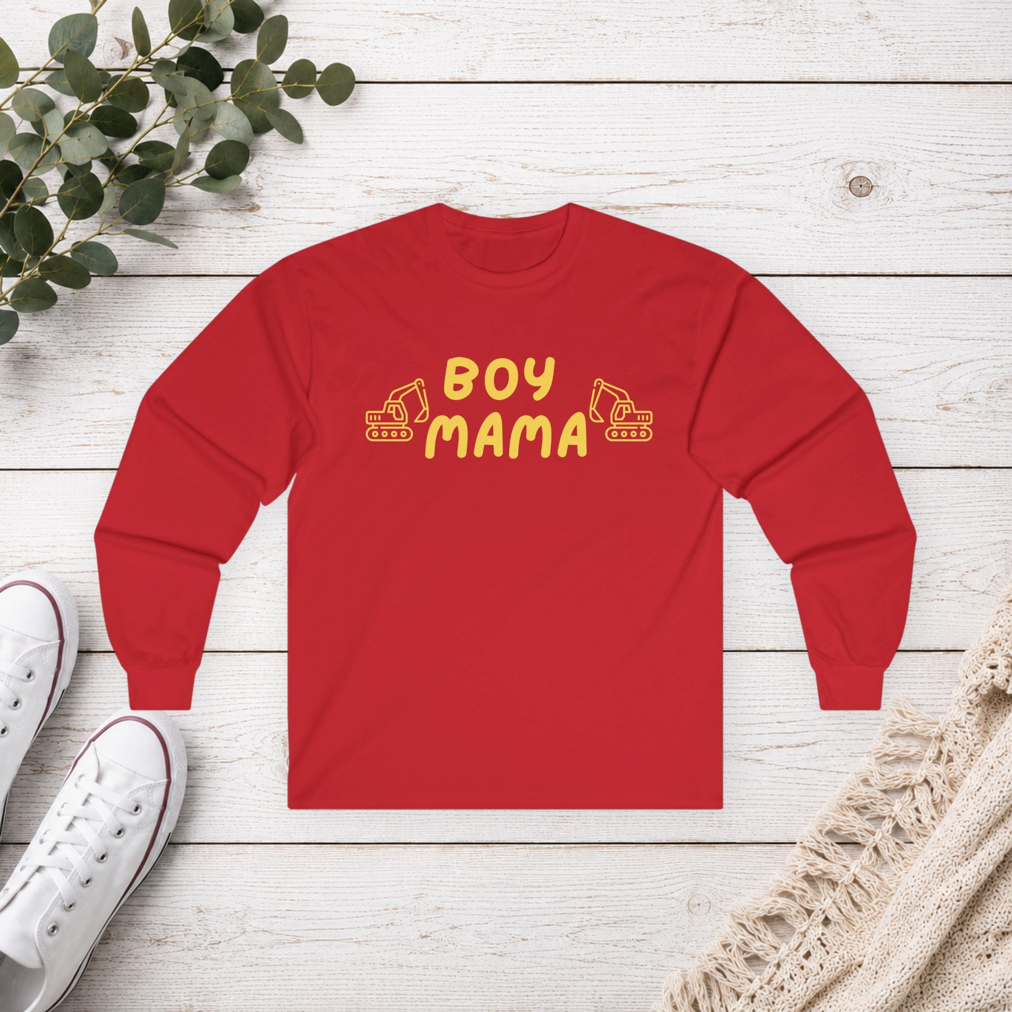 Boy Mama Excavator Shirt | Construction Mom T-Shirt | Heavy Equipment Graphic Tee | Bulldozer Lover Gift | Toddler Mom Shirt