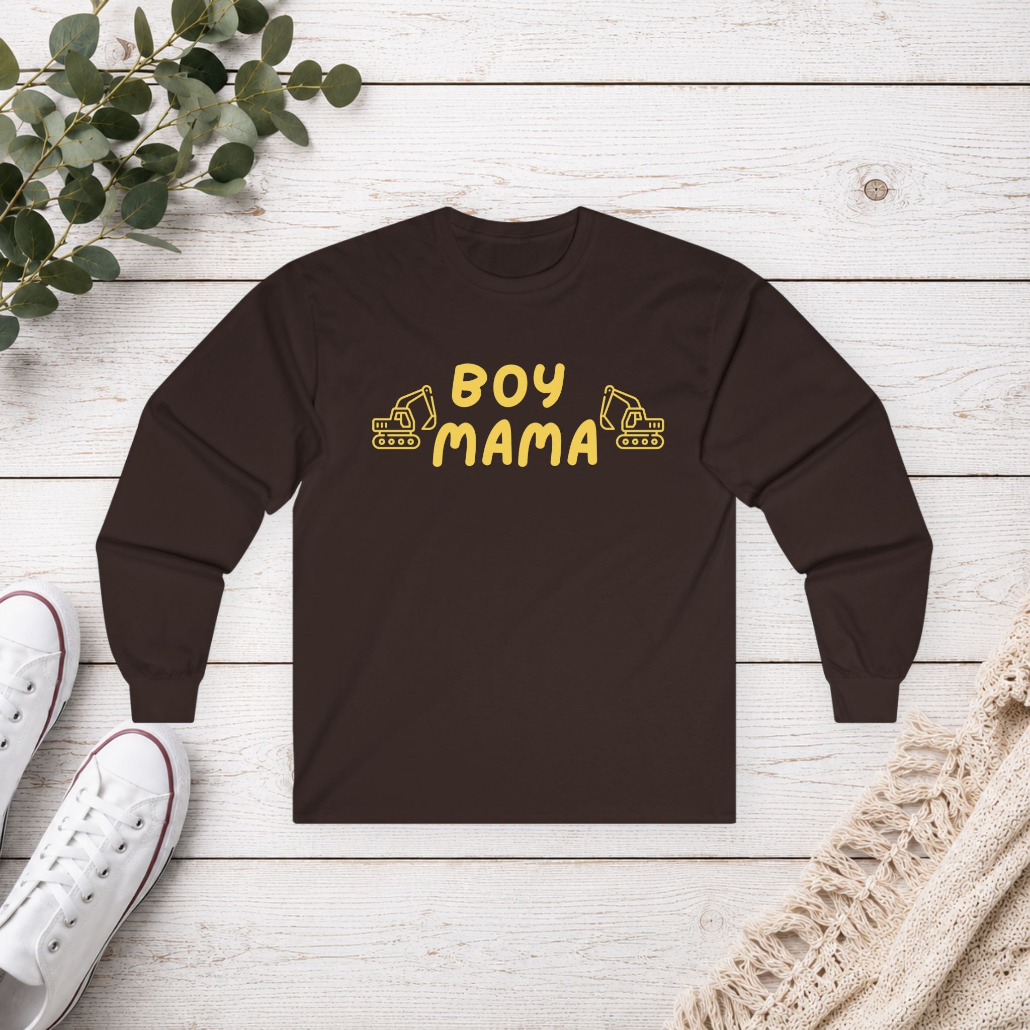 Boy Mama Excavator Shirt | Construction Mom T-Shirt | Heavy Equipment Graphic Tee | Bulldozer Lover Gift | Toddler Mom Shirt