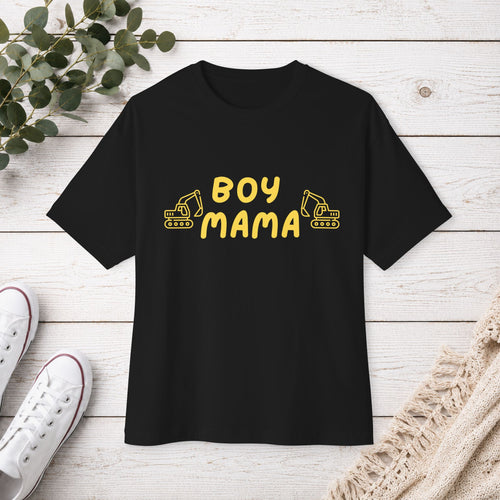 Boy Mama Excavator Shirt, Construction Mom Tee, Heavy Equipment T-Shirt, Dirt Lover Gift, Toddler Boy Mom, Cute Excavator Shirt